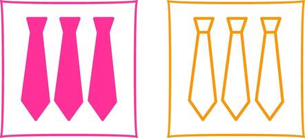 Three Ties Vector Icon