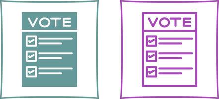 Ballot Paper Vector Icon