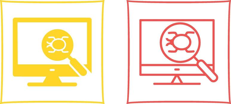 icono de vector de depuración