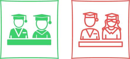 Students Sitting Vector Icon