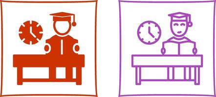 Studying on Desk I Vector Icon