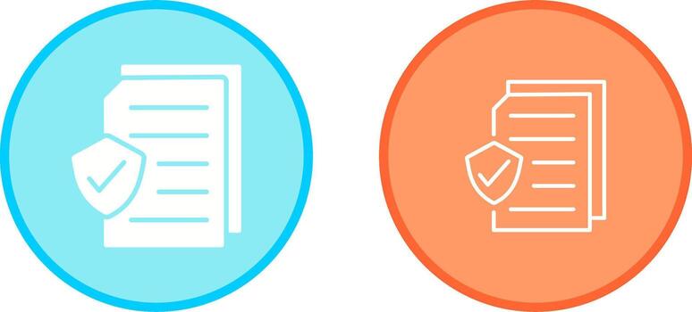 icono de vector de documento seguro