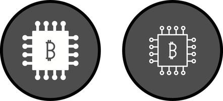 Bitcoin Chip Vector Icon