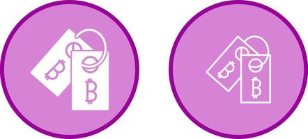 Bitcoin Label Tag Vector Icon