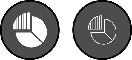 icono de vector de gráfico circular