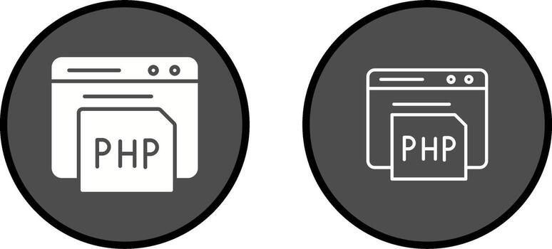 icono de vector de php