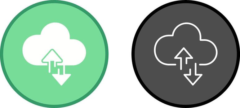 icono de vector de computación en la nube