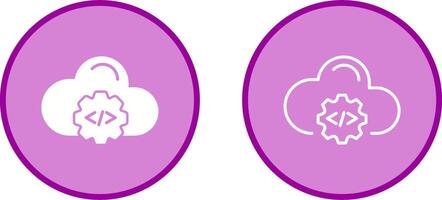 Cloud Coding Vector Icon