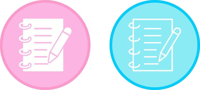 icono de vector de cuaderno de primavera