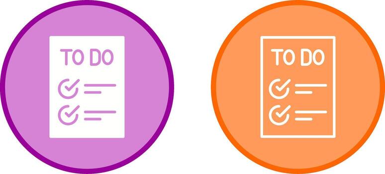 Today to Done CheckList Vector Icon