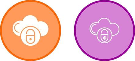 Secure Cloud Vector Icon