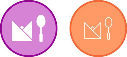 Spoon and Napkin Vector Icon