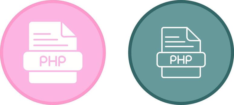 icono de vector de php