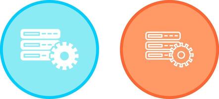 icono de vector de configuración de base de datos