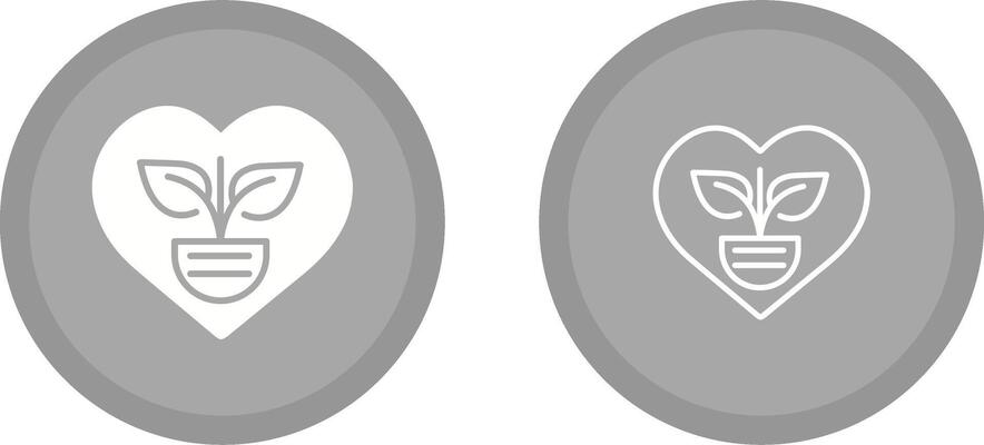 Ecology Heart Vector Icon