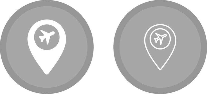 Airport Location Vector Icon