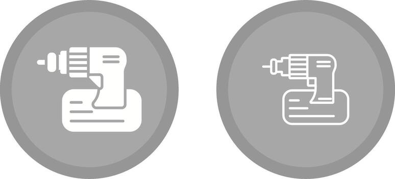 icono de vector de máquina de perforación