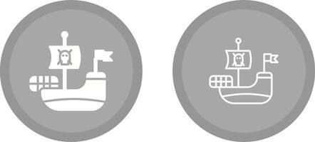 Pirate Ship Vector Icon