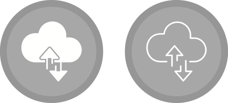 icono de vector de computación en la nube