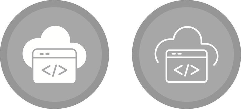 Cloud Coding Vector Icon