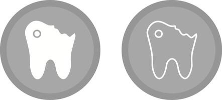 icono de vector de caries