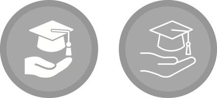 icono de vector de sombrero de graduación