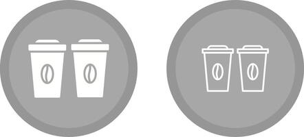 Two Coffees Vector Icon