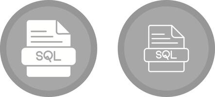 icono de vector de sql