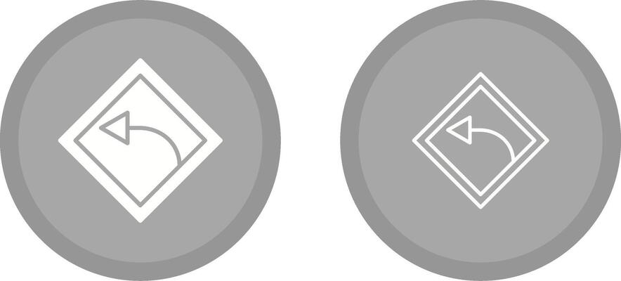 Left Turn Vector Icon