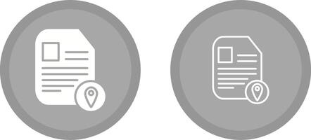 Document Location Vector Icon