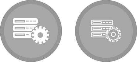 icono de vector de configuración de base de datos