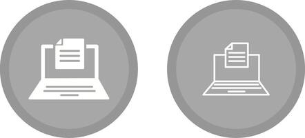 icono de vector de examen en línea