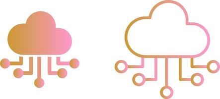 icono de vector de computación en la nube
