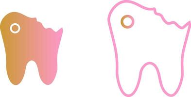 icono de vector de caries