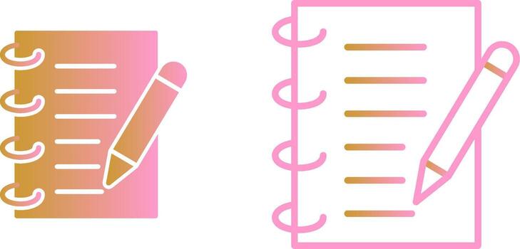 icono de vector de cuaderno de primavera