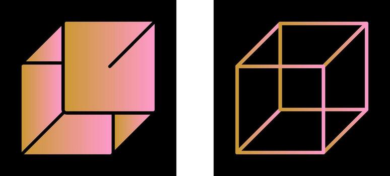 icono de vector de cubo
