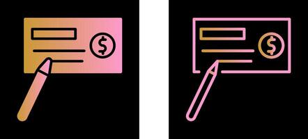 Write Cheque Vector Icon