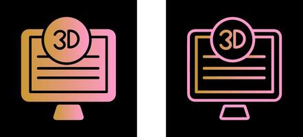 3D Quality Screen Vector Icon