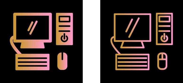 icono de vector de computadora