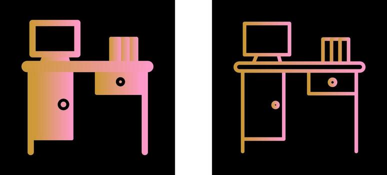 icono de vector de mesa de trabajo