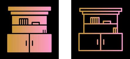 Cupboard with Shelves Vector Icon