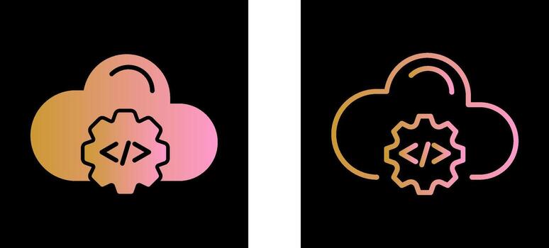 Cloud Coding Vector Icon