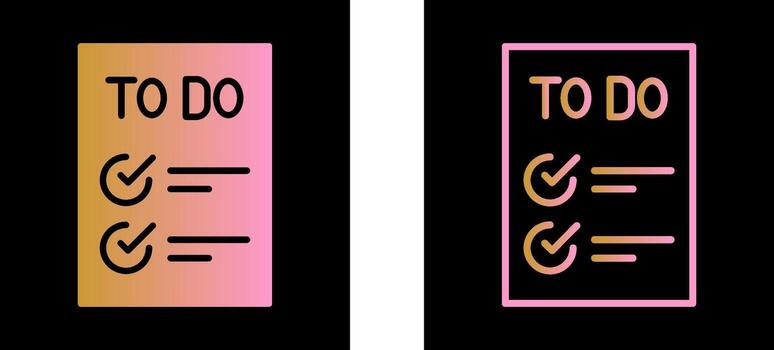 Today to Done CheckList Vector Icon