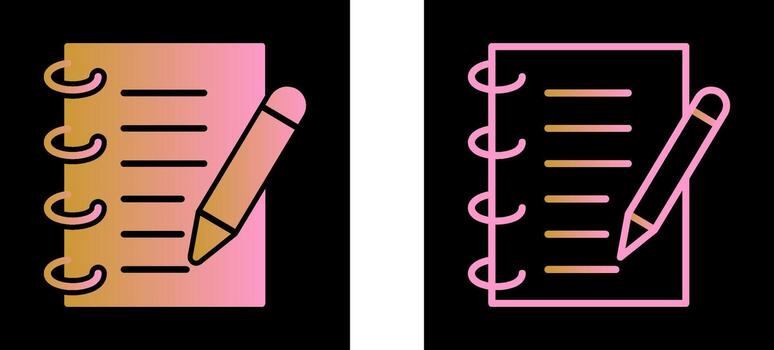 icono de vector de cuaderno de primavera