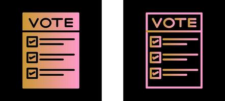 Ballot Paper Vector Icon