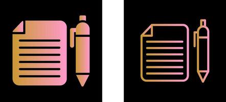 Documents and Pen Vector Icon