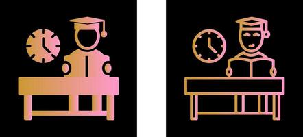 Studying on Desk I Vector Icon