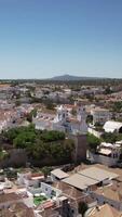 Vertikale Video Stadt von Tavira Algarve Portugal Antenne Aussicht