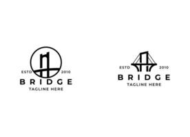 simple bridge symbol vector icon logo design