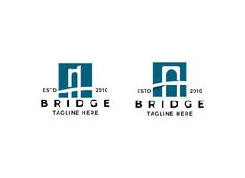 simple bridge symbol vector icon logo design